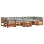 vidaXL Ensemble de canapés d'extérieur 8 Pièces Gris Naturel et Clair