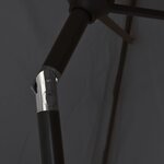 vidaXL Parasol Noir 200x224 cm Aluminium