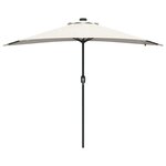 vidaXL Parasol de jardin Couleur sable 294 x 150 x 223 cm tissu