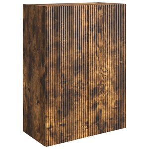 vidaXL Armoire Murale Chêne fumé 66 x 34 5 x 90 cm Bois d'ingénierie