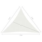 vidaXL Voile d'ombrage 160 g/m² Blanc 3x3x3 m PEHD