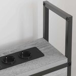 vidaXL Headboard de Rangement avec Station de Charge Sonoma gris 90 cm