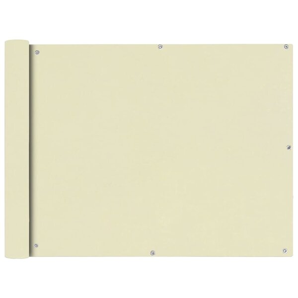 vidaXL Écran de balcon en tissu Oxford 90x600 cm Crème