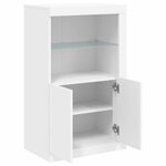vidaXL Armoire latérale avec éclairage LED blanc bois d'ingénierie