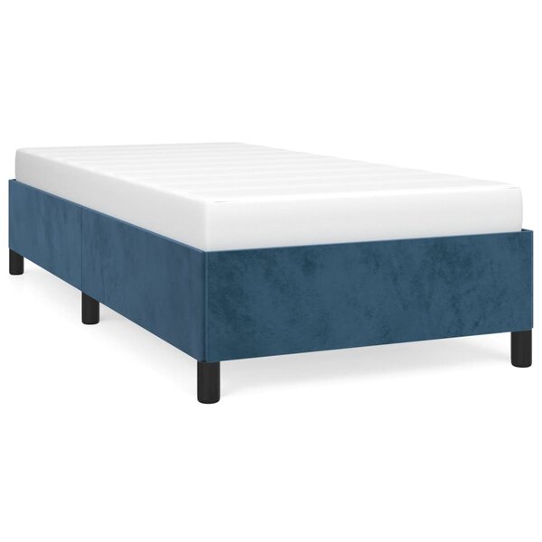 vidaXL Cadre de lit sans matelas bleu foncé 80x200 cm velours