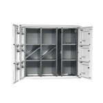 Bloc collectif Leabox  3x3  grade 3  simple face  extérieur  fixation murale  blanc neige ral 9016 finition brillante