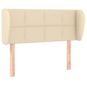 vidaXL Tête de lit avec oreilles Crème 103x23x78/88 cm Tissu