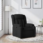 vidaXL Fauteuil inclinable en tissu noir