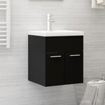 vidaXL Armoire d'évier Noir 41x38 5x46 cm Aggloméré