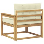vidaXL Sofa de milieu extérieur Polyester Blanc