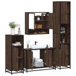 vidaXL Ensemble de meubles de salle de bain 4 Pièces chêne marron