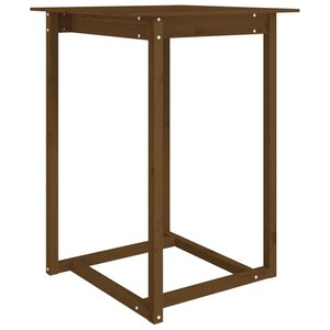 vidaXL Table de bar Marron miel 80x80x110 cm Bois massif de pin