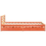 vidaXL Cadre de lit sans matelas cire marron 160x200cm bois pin massif