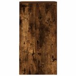 vidaXL Table de chevet avec tiroir chêne fumé 35x34x66 5 cm