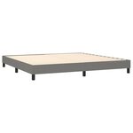 vidaXL Sommier à lattes de lit avec matelas Gris foncé 180x200cm Tissu