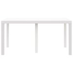 vidaXL Table de jardin pour repas Blanc 150 x 100 x 73 cm polyrotin