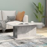 vidaXL Table basse Gris béton 102x55 5x40 cm Aggloméré