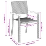 vidaXL Ensemble de Jardin 7 Pièces Noir Poly Rattan