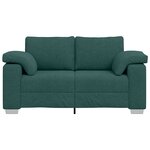 Canapé Loveseat vidaXL Vert Foncé 120 cm en Tissu