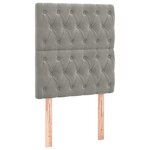 vidaXL Tête de lit Gris clair 80x7x118/128 cm Velours
