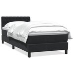vidaXL Sommier à lattes de lit avec matelas noir 80x210 cm velours