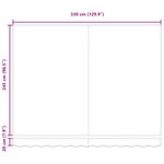 vidaXL Auvent Rétractable Orange et marron 350 x 250 cm