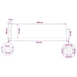 vidaXL Store latéral rétractable Rectangulaire 140 x 500 cm Polyester
