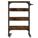 vidaXL Chariot de cuisine chêne fumé 53x20x76 cm bois d'ingénierie