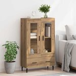 vidaXL Haut Armoire avec tiroir Chêne artisanal 69 5 x 31 x 115 cm