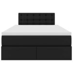 vidaXL Lit de Rangement Noir 120 x 190 cm Cuir synthétique