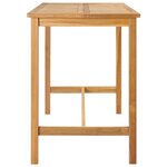 vidaXL Table de bar Naturel 150 x 75 x 105 cm Bois de teck massif