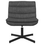 vidaXL Chaise pivotante Noir 63 x 75 x 76 cm PU brillant