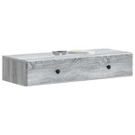 vidaXL Table d'appoint murale Sonoma gris 87 5 x 34 5 x 17 cm
