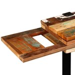 vidaXL Table console Bois de récupération massif réglable