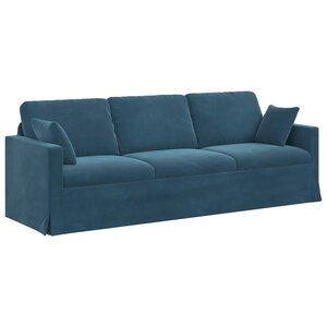 vidaXL Canapé Bleu 228 x 78 x 80 cm Velours