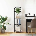 vidaXL Étagère Chêne noir 40 x 30 x 146 cm Bois d'ingénierie