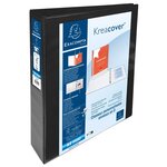 Classeur Pp Personnalisable Kreacover - 4 Anneaux En D 40mm - A4 Maxi - Noir - X 10 - Exacompta