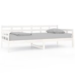 vidaXL Lit de jour blanc bois de pin massif 90x200 cm