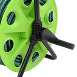 vidaXL Enrouleur de tuyau vert sur pied avec tuyau de 50 m PVC