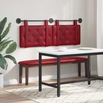 vidaXL Tête de lit suspendue Bordeaux Simili cuir