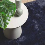 vidaXL Tapis shaggy à poils longs NAVARRA bleu marine 240x240 cm