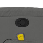 vidaXL Fauteuil inclinable de massage gris foncé tissu