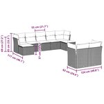 vidaXL Salon de jardin avec coussins 9 Pièces marron résine tressée
