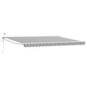 vidaXL Auvent rétractable électrique Anthracite et blanc 4 x 2 m