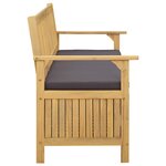 vidaXL Banc de rangement 2 -Seater 120 x 63 x 84 cm Rectangulaire