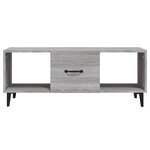 vidaXL Table basse sonoma gris 102x50x40 cm bois d'ingénierie