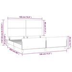 vidaXL Cadre de lit avec tête de lit Crème 180 x 200 cm Tissu
