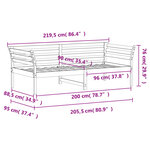 vidaXL Lit de jour sans matelas cire marron 90x200 cm bois pin massif