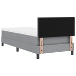 vidaXL Lit à ressorts avec matelas gris clair 90x200 cm en tissu