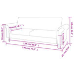 vidaXL Canapé à 2 places convertible accoudoir daim synthétique marron
